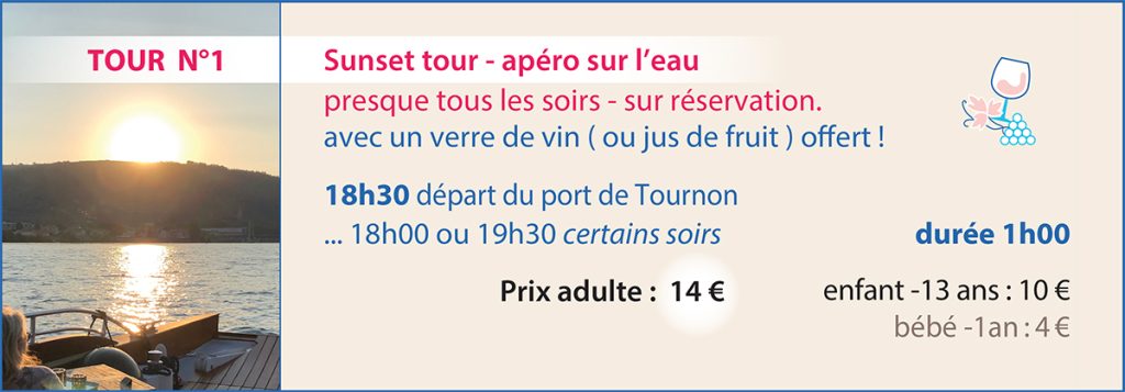 sunset tour tournon sur rhone